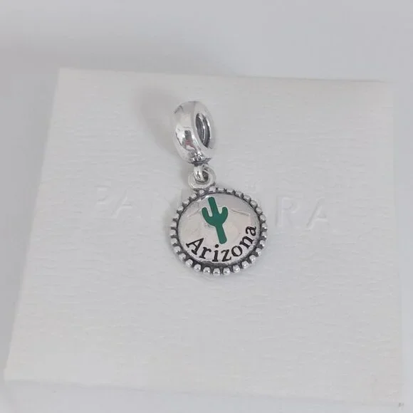 Pandora Arizona Cactus Travel Dangle Charm S925 Silver with box - Picture 7 of 10